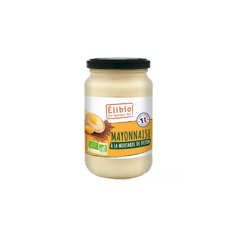 MAYONNAISE A LA MOUTARDE DE DIJON 325 GR ELIBIO  dans votre magasin bio en ligne Etiketbio.eu