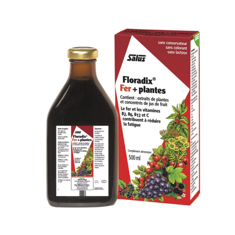 FLORADIX FER PLANTES 500ML SALUS  dans votre magasin bio en ligne Etiketbio.eu