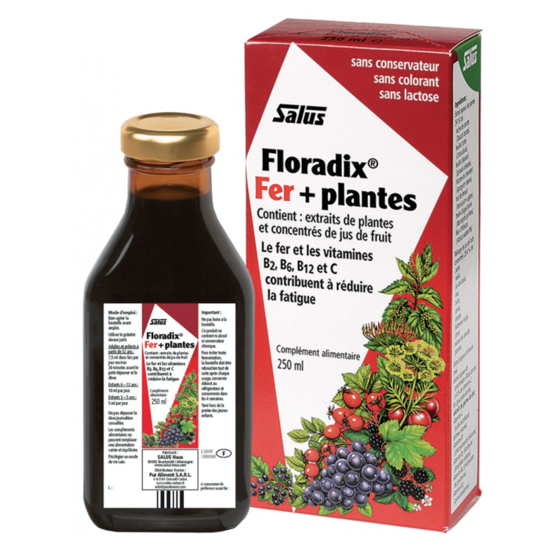 FLORADIX FER PLANTES 250ML SALUS  dans votre magasin bio en ligne Etiketbio.eu