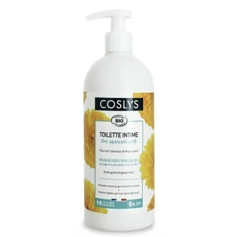 GEL TOILETTE INTIME PH8 MUQUEUSE SENSIBLES 500 ml COSLYS  dans votre magasin bio en ligne Etiketbio.eu