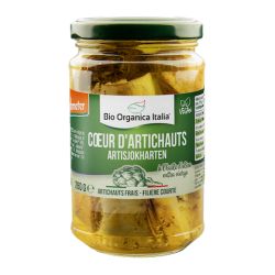 COEURS D'ARTICHAUTS A L'HUILE DEMETER 280GR BIO ORGNICA  dans votre magasin bio en ligne Etiketbio.eu