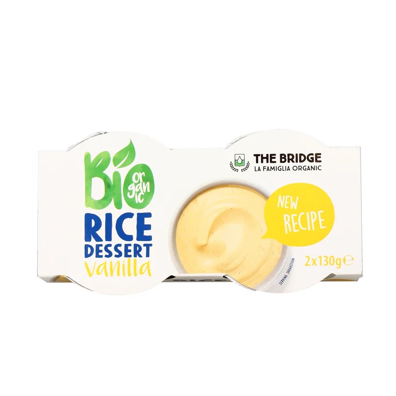 RICE DESSERT VANILLE 2X130G THE BRIDGES  dans votre magasin bio en ligne Etiketbio.eu