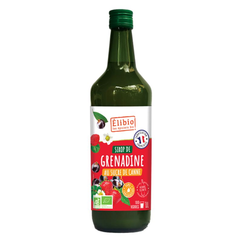 SIROP GRENADINE 1L ELIBIO  dans votre magasin bio en ligne Etiketbio.eu