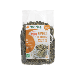 GRAINES DE COURGE TOASTEES 500G MARKAL  dans votre magasin bio en ligne Etiketbio.eu