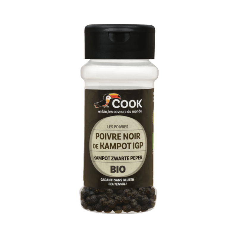 POIVRE NOIR DE KAMPOT IGP 45GR COOK  dans votre magasin bio en ligne Etiketbio.eu