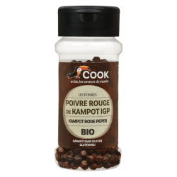 POIVRE ROUGE DE KAMPOT IGP 45GR COOK  dans votre magasin bio en ligne Etiketbio.eu