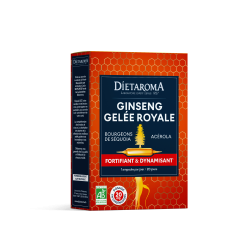 GINSENG GELEE ROYALE VITAMINE C 20AMP DIETAROMA  dans votre magasin bio en ligne Etiketbio.eu