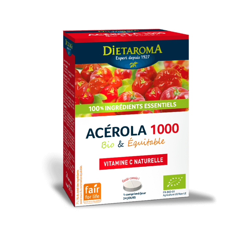 ACEROLA 1000 EQUITABLE 24 COMP DIETAROMA  dans votre magasin bio en ligne Etiketbio.eu