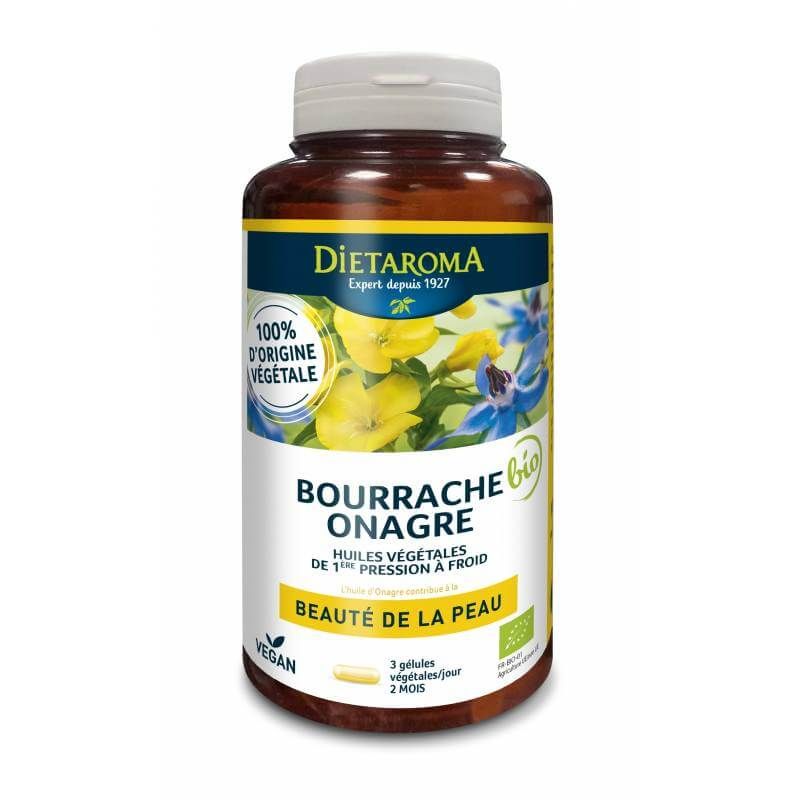 HUILE DE BOURRACHE ONAGRE 180GEL DIETAROMA  dans votre magasin bio en ligne Etiketbio.eu