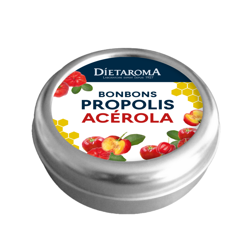 BONBONS PROPOLIS ET ACEROLA 50GR DIETAROMA  dans votre magasin bio en ligne Etiketbio.eu