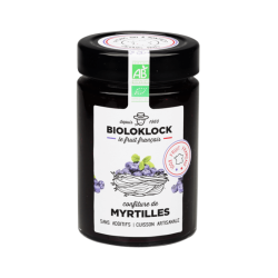 CONFITURE MYRTILLE FRANCE 230G BIOLO'KLOCK  dans votre magasin bio en ligne Etiketbio.eu