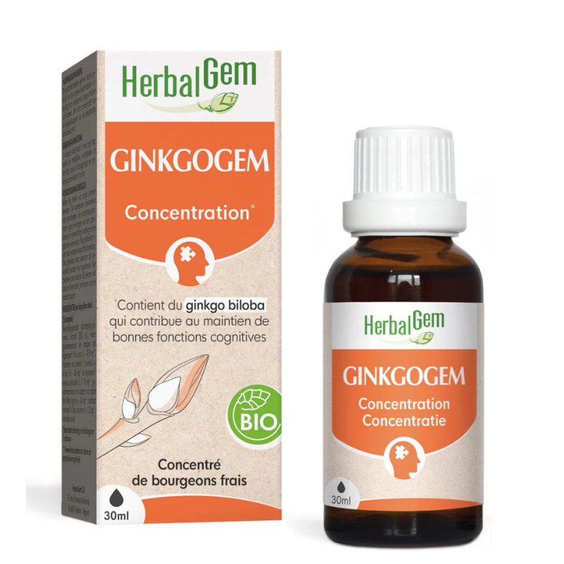 GINKGOGEM 30ML HERBALGEM  dans votre magasin bio en ligne Etiketbio.eu