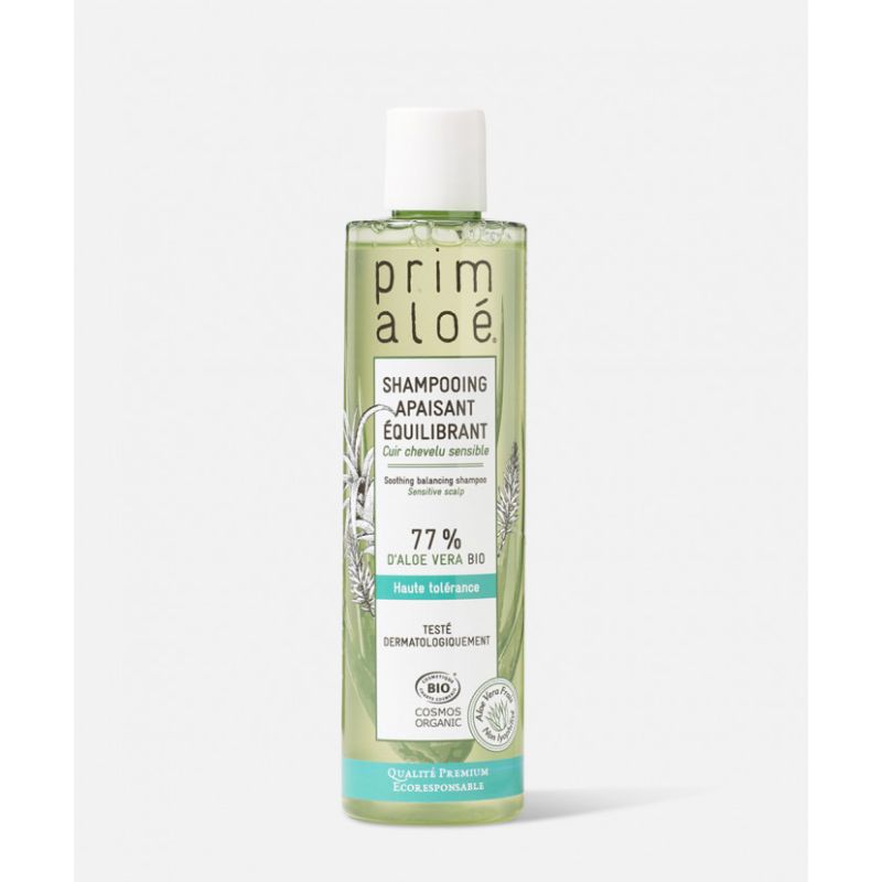 SHAMPOOING APAISANT 77% ALOE VERA 250ML Prim Aloé  dans votre magasin bio en ligne Etiketbio.eu