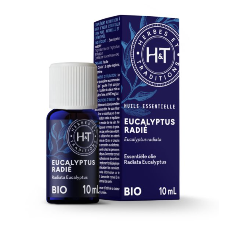 HUILE ESSENTIELLE EUCALYPTUS RADIE 10ML Herbe et Traditions  dans votre magasin bio en ligne Etiketbio.eu