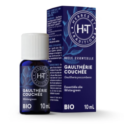 HUILE ESSENTIELLE GAULTHERIE COUCHEE 10ML Herbe et Traditions  dans votre magasin bio en ligne Etiketbio.eu