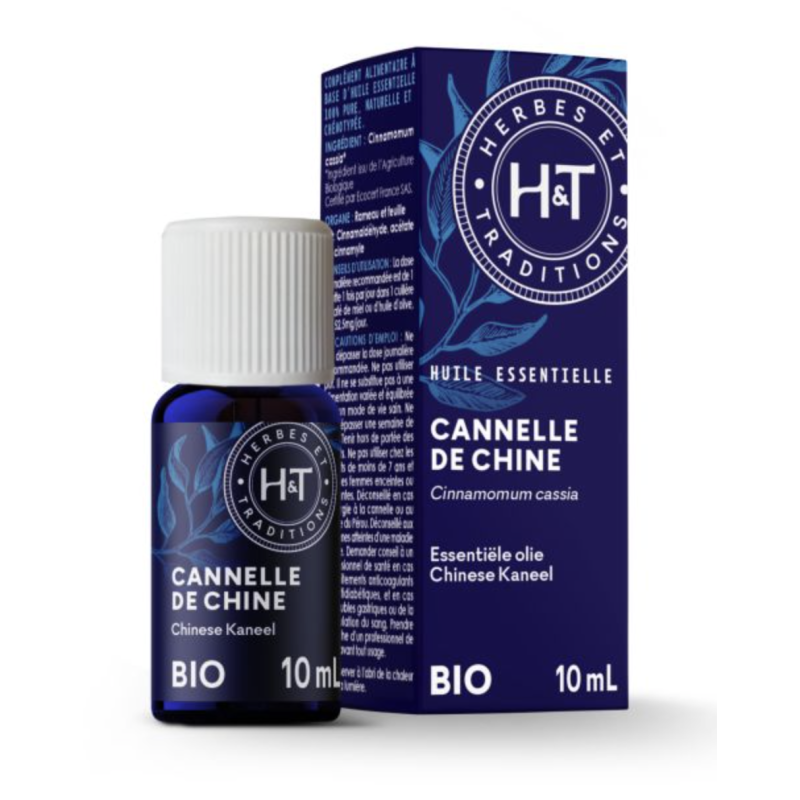 HUILE ESSENTIELLE CANNELLE DE CHINE 10ML Herbe et Traditions  dans votre magasin bio en ligne Etiketbio.eu