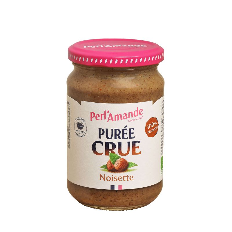 PUREE CRUE DE NOISETTES 280G PERLAMANDE  dans votre magasin bio en ligne Etiketbio.eu