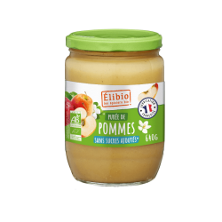 PUREE DE POMME 640GR ELIBIO  dans votre magasin bio en ligne Etiketbio.eu