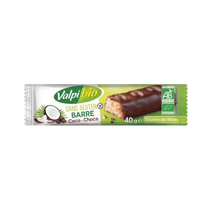 BARRE COCO CHOCO 40G VALPIBIO  dans votre magasin bio en ligne Etiketbio.eu