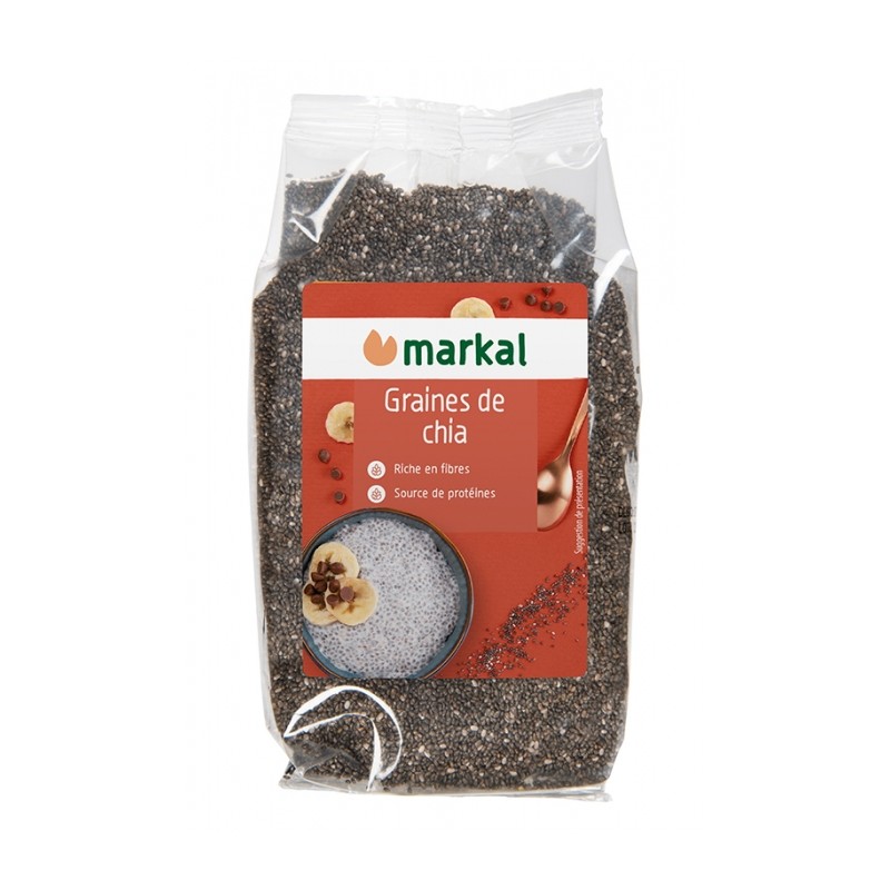 GRAINE DE CHIA 500G MARKAL  dans votre magasin bio en ligne Etiketbio.eu