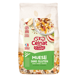 MUESLI SANS GLUTEN - GARANTI SANS GLUTEN CELNAT  dans votre magasin bio en ligne Etiketbio.eu