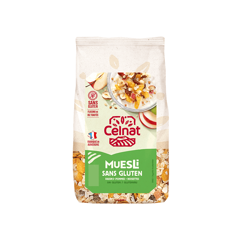 MUESLI SANS GLUTEN - GARANTI SANS GLUTEN CELNAT  dans votre magasin bio en ligne Etiketbio.eu