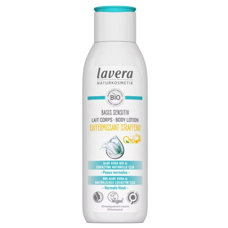 LOTION CORPS RAFFERMISSANTE Q10 BASIS SENSITIV 250ML LAVERA  dans votre magasin bio en ligne Etiketbio.eu