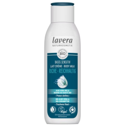 LAIT CORPS RICHE BASIS SENSITIV 250ML LAVERA  dans votre magasin bio en ligne Etiketbio.eu