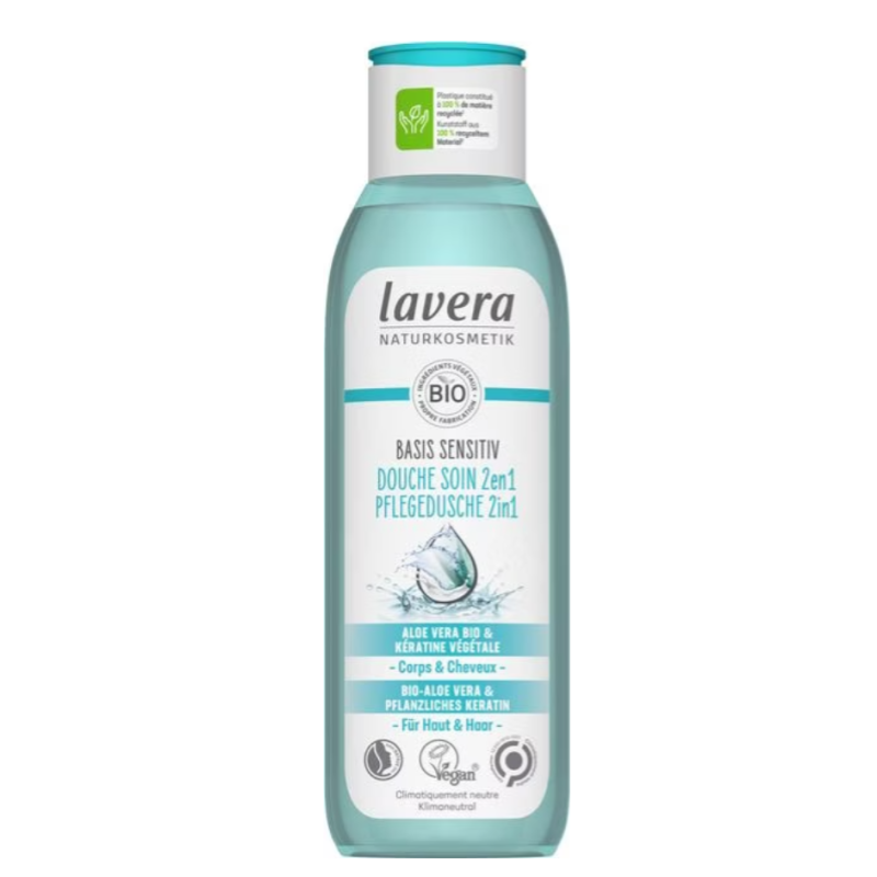 GEL DOUCHE 2EN1 BASIS 250ML LAVERA  dans votre magasin bio en ligne Etiketbio.eu