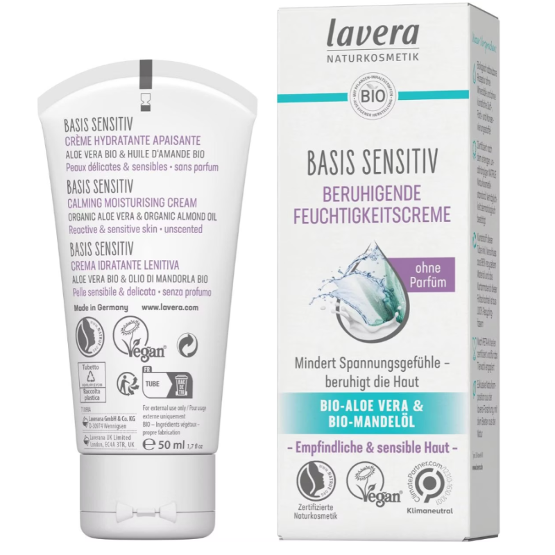 BASIS CREME HYDRATANTE APAISANTE 50ML LAVERA  dans votre magasin bio en ligne Etiketbio.eu