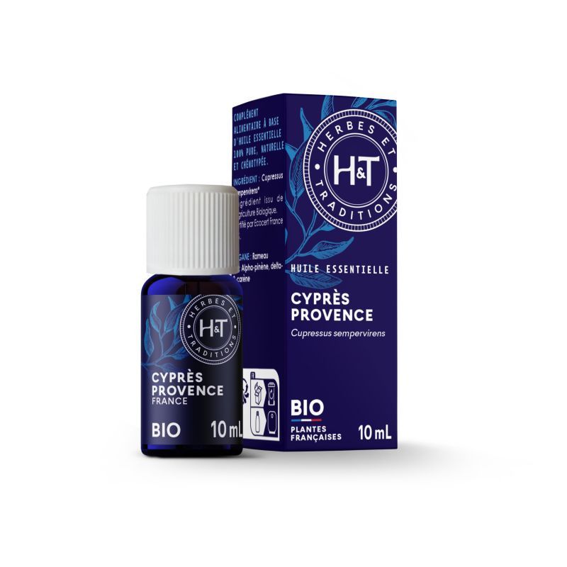 HUILE ESSENTIELLE CYPRES 10ML Herbe et Traditions  dans votre magasin bio en ligne Etiketbio.eu