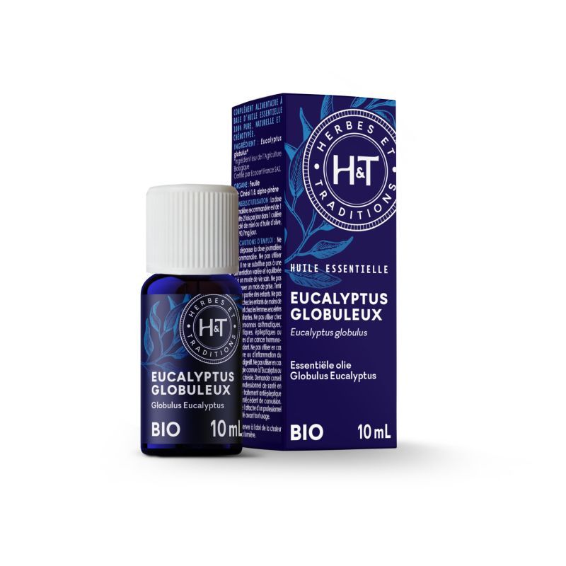 HUILE ESSENTIELLE EUCALYPTUS GLOBULEUX 10ML Herbe et Traditions  dans votre magasin bio en ligne Etiketbio.eu