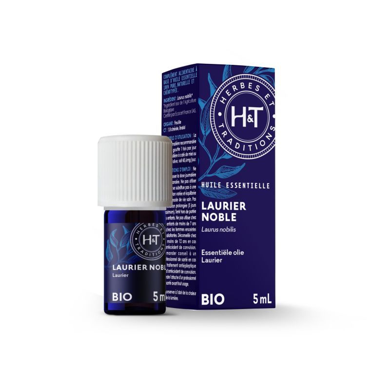 HUILE ESSENTIELLE LAURIER NOBLE 5ML Herbe et Traditions  dans votre magasin bio en ligne Etiketbio.eu