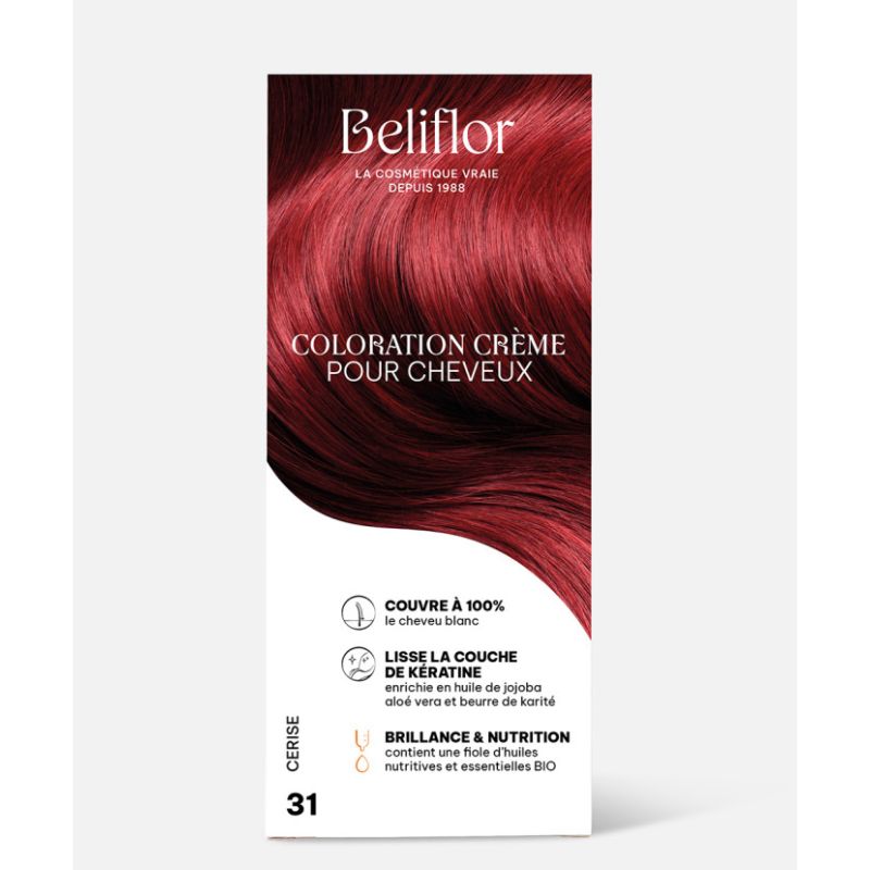 Coloration Crème n°31 Cerise BELIFLOR  dans votre magasin bio en ligne Etiketbio.eu