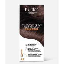 Coloration Crème Gourmande n°33 Café BELIFLOR  dans votre magasin bio en ligne Etiketbio.eu