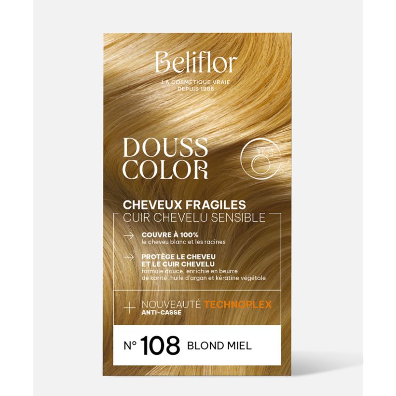 Douss Color n°108 Blond Miel BELIFLOR  dans votre magasin bio en ligne Etiketbio.eu