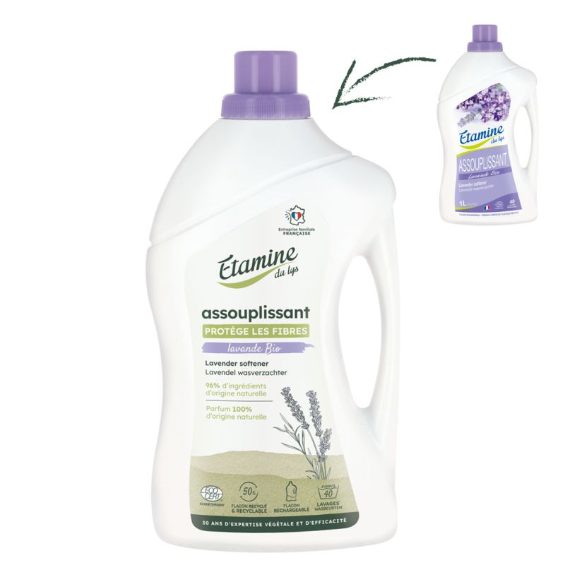 ASSOUPLISSANT LAVANDE 1 L ETAMINE DU LYS  dans votre magasin bio en ligne Etiketbio.eu