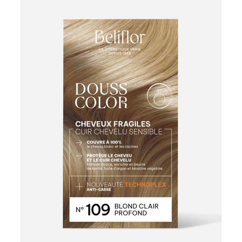 Coloration Douss Color n°109 Blond Clair Profond BELIFLOR  dans votre magasin bio en ligne Etiketbio.eu