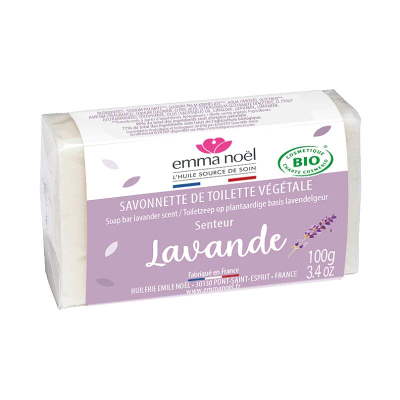 SAVONNETTE LAVANDE 100GR EMMA NOEL  dans votre magasin bio en ligne Etiketbio.eu