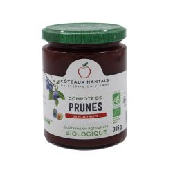 COMPOTE DE PRIUNES 315G COTEAUX NANTAIS  dans votre magasin bio en ligne Etiketbio.eu