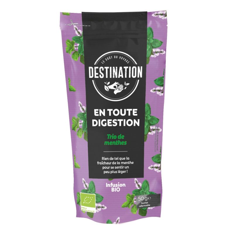 INFUSION EN TOUTE DIGESTION 50G DESTINATION  dans votre magasin bio en ligne Etiketbio.eu