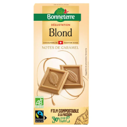 CHOCOLAT BLOND 80G BONNETERRE  dans votre magasin bio en ligne Etiketbio.eu