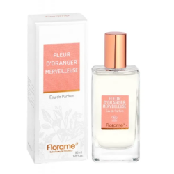 EAU DE PARFUM FLEUR ORANGER MERVEILLEUSE 50ML FLORAME  dans votre magasin bio en ligne Etiketbio.eu