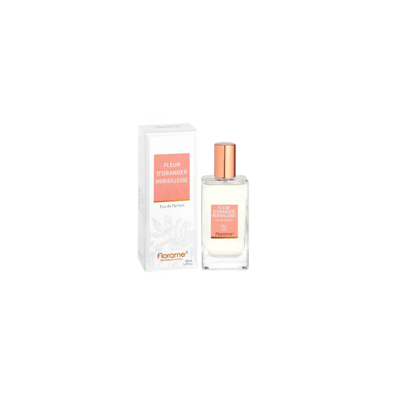 EAU DE PARFUM FLEUR ORANGER MERVEILLEUSE 50ML FLORAME  dans votre magasin bio en ligne Etiketbio.eu