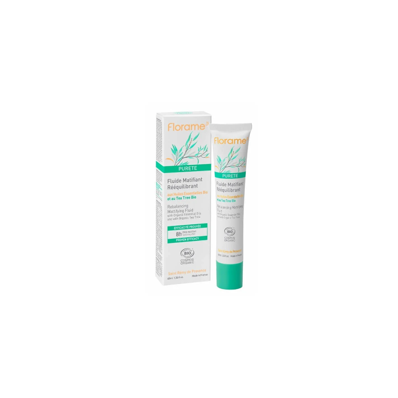 FLUIDE MATIFIANT REEQUILIBRANT 40ML FLORAME  dans votre magasin bio en ligne Etiketbio.eu