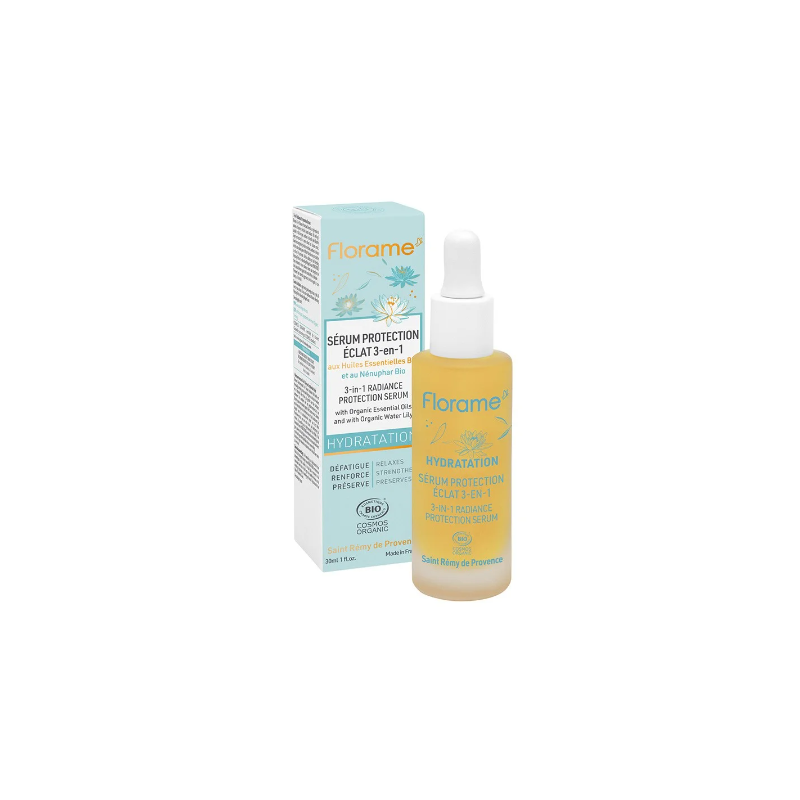 SERUM PROTECTION ECLAT 3EN1 30ML FLORAME  dans votre magasin bio en ligne Etiketbio.eu