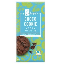 TABLETTE CHOCOLAT CHOCO COOKIE 80GR ICHOC  dans votre magasin bio en ligne Etiketbio.eu