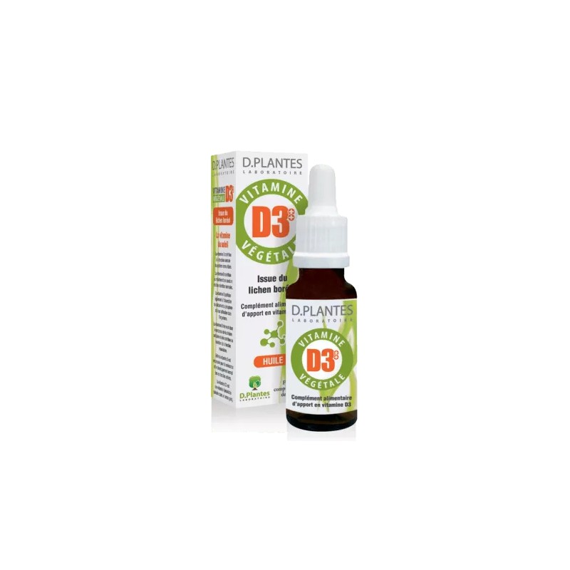 VITAMINE D3 VEGETALE LIQUIDE 20ML DPLANTES  dans votre magasin bio en ligne Etiketbio.eu