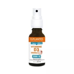 VITAMINE D3 2000UI SPRAY 20ML DPLANTES  dans votre magasin bio en ligne Etiketbio.eu