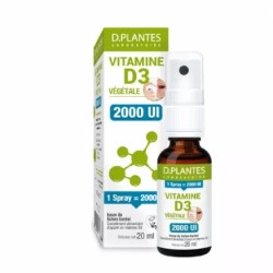 VITAMINE D3 VEGETALE 2000UI SPRAY 20ML DPLANTES  dans votre magasin bio en ligne Etiketbio.eu